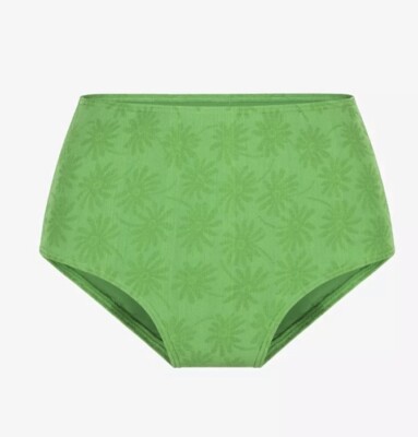 LINGADORE Beach High Waist Bikini-Hose 6516HWB Jacquard kiwi grün Gr.40 NEU