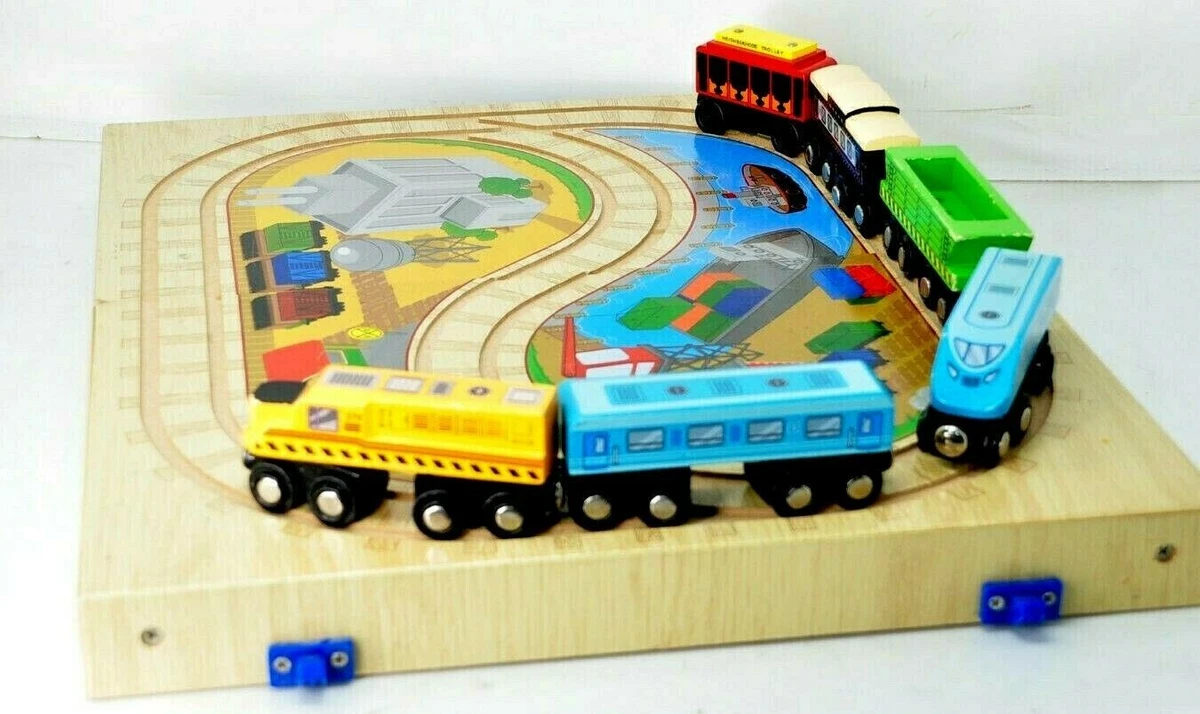 Wooden train storage box deals