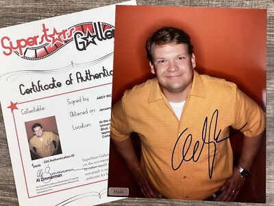 ANDY RICHTER In-Person Signed 8X10 Color Photo ''Conan O'Brien - Elf'' - SSG COA