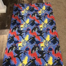 1996 Usa Vintage Batman Robin Twin Fitted Sheet Bibb Company DC Comics Fabric