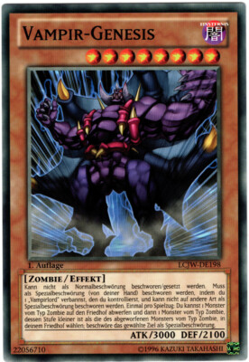 Yu-Gi-Oh! LCJW-DE198 Vampir-Genesis Common 1. Auflage Sleeve