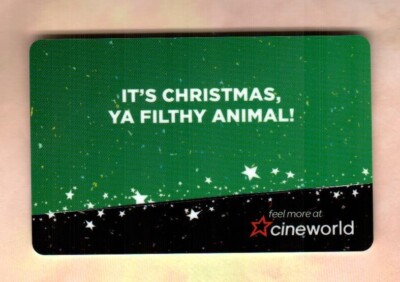 CINEWORLD ( UK ) It's Christmas Ya Filthy Animal ( 2017 ) Gift Card ( $0 )