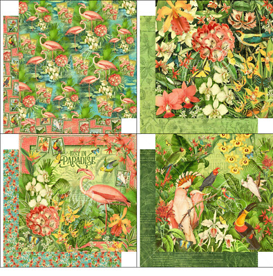 Graphic45 Lost in Paradise 1x Scrapbooking Papier 12'' Paradies Exotisch 30,5 cm