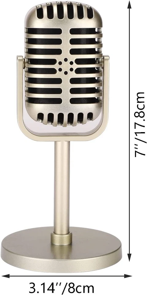 Microphone Vintage Look Old Style Dynamic Vocal Classic Retro Studio Stage Voice - Image 2 of 4