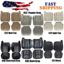 Front Leather Seat Cover For 2003 2004 2005 2006 Chevy Tahoe Suburban GMC Yukon