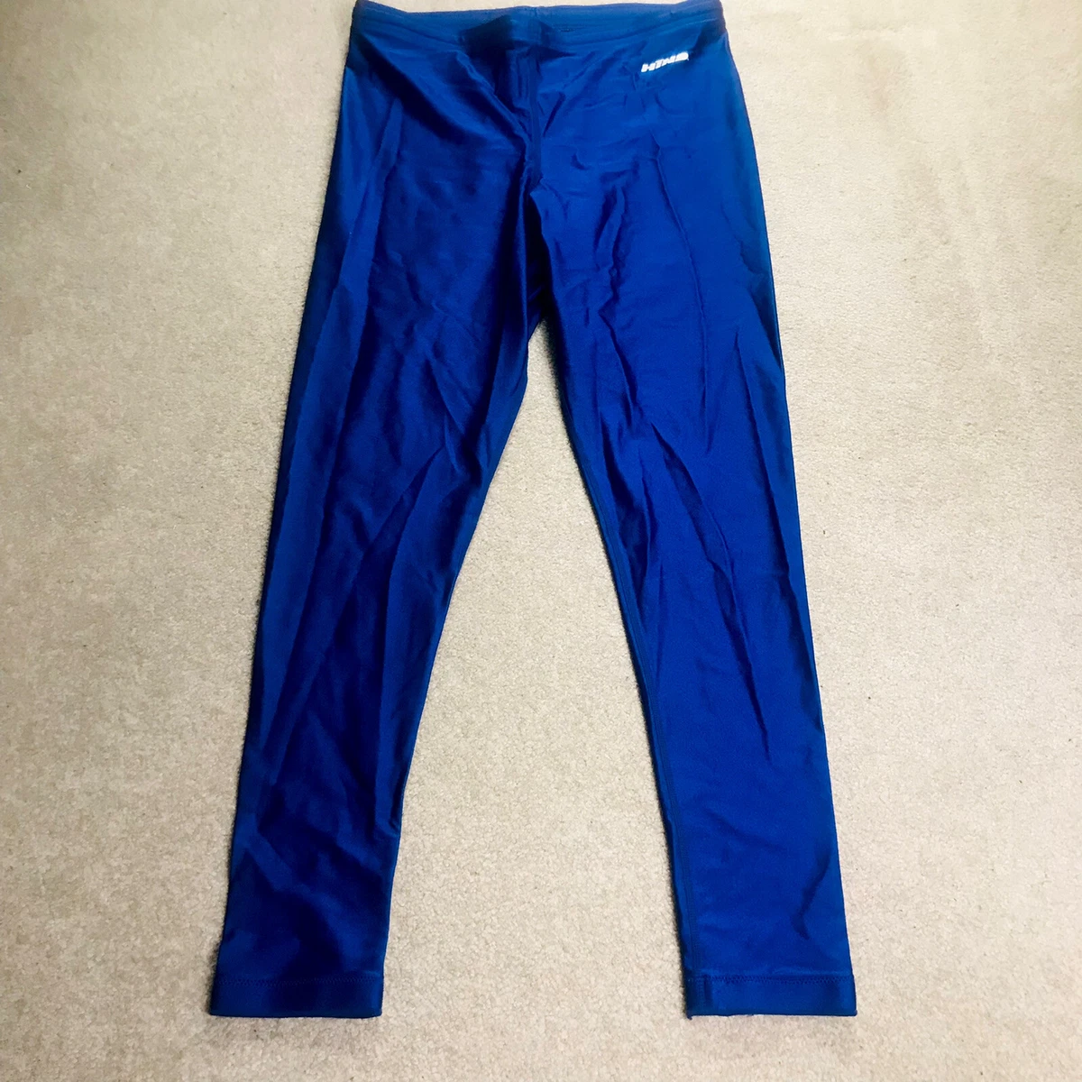 HIND Men's Electric Blue Jogging Track Pants Leggings Nylon,XL,USA Made EUC  RARE