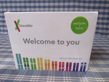 23 And Me Ancestry Saliva+Trait Collection Kit Exp 4/28/2022 (Sealed) FREE SHIP