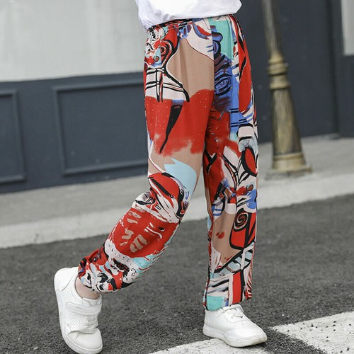 Kids Boys Girls Hippie Harem Pants Sports Slacks Joggers Jogging Trousers Daily - Picture 17 of 42