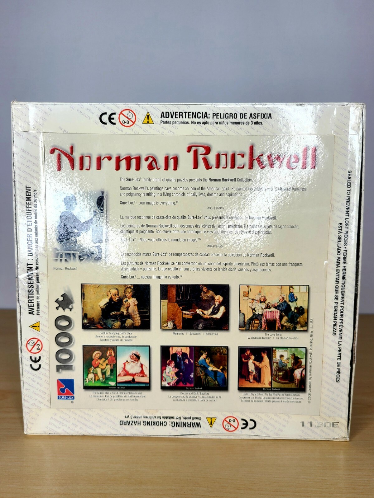 Sure-Lox Norman Rockwell 1000 Piece Jigsaw Puzzle His First Day At ...