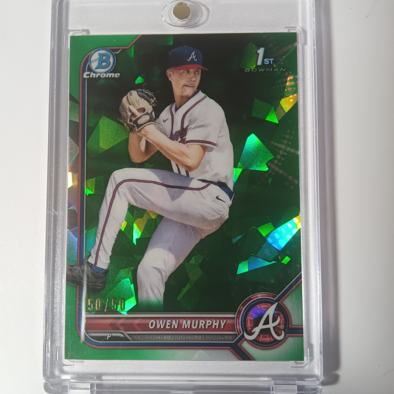 2022 Bowman Draft Sapphire Owen Murphy 1st Bowman Green # 50/50  Atlanta Braves