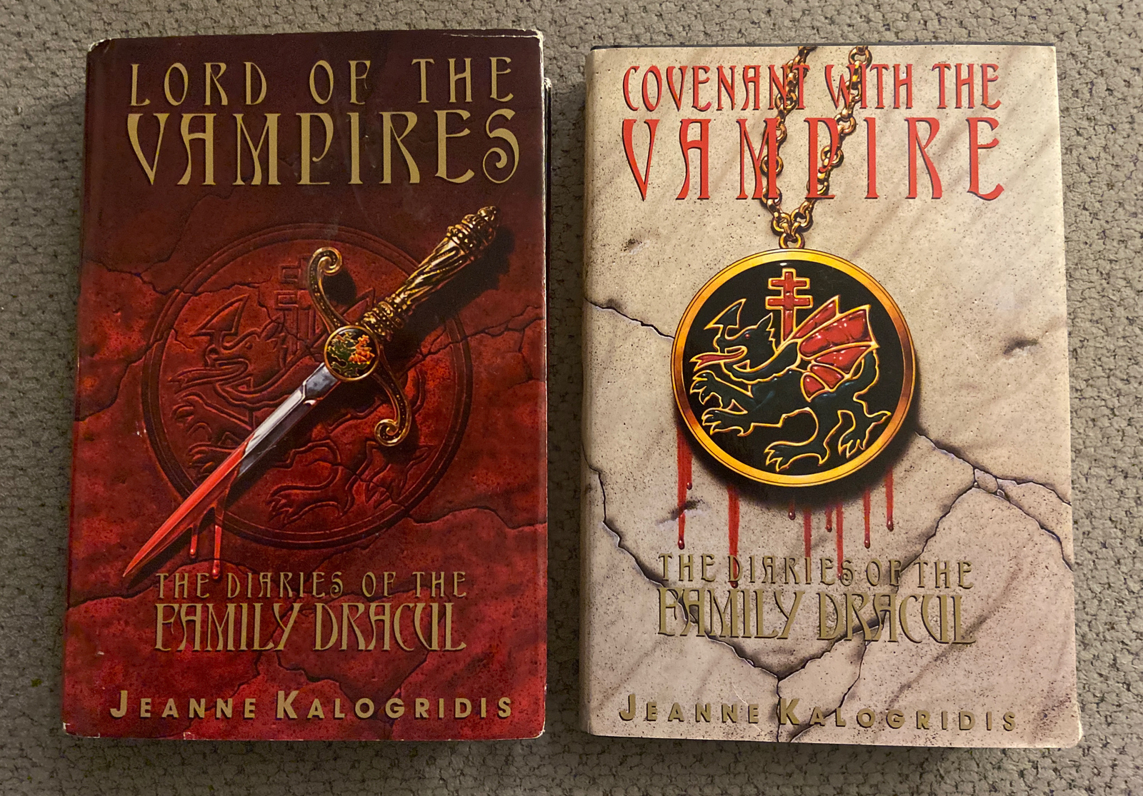 Jeanne Kalogridis Lot of 2 Hardcover Books Vampires Diaries Family Dracul