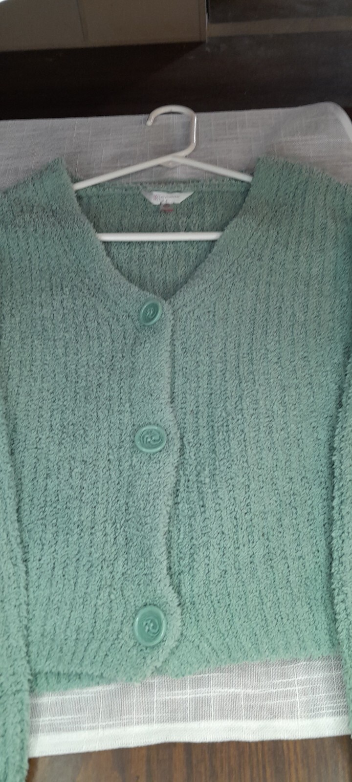 No Boundries Chunky Knit Green Sweater Size Medium Juniors 7 To 9 Nice Condition image 3