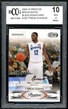 Tyreke Evans RC 2009-10 Prestige Bonus Shots Black Signatures #180 BGS BCCG 10