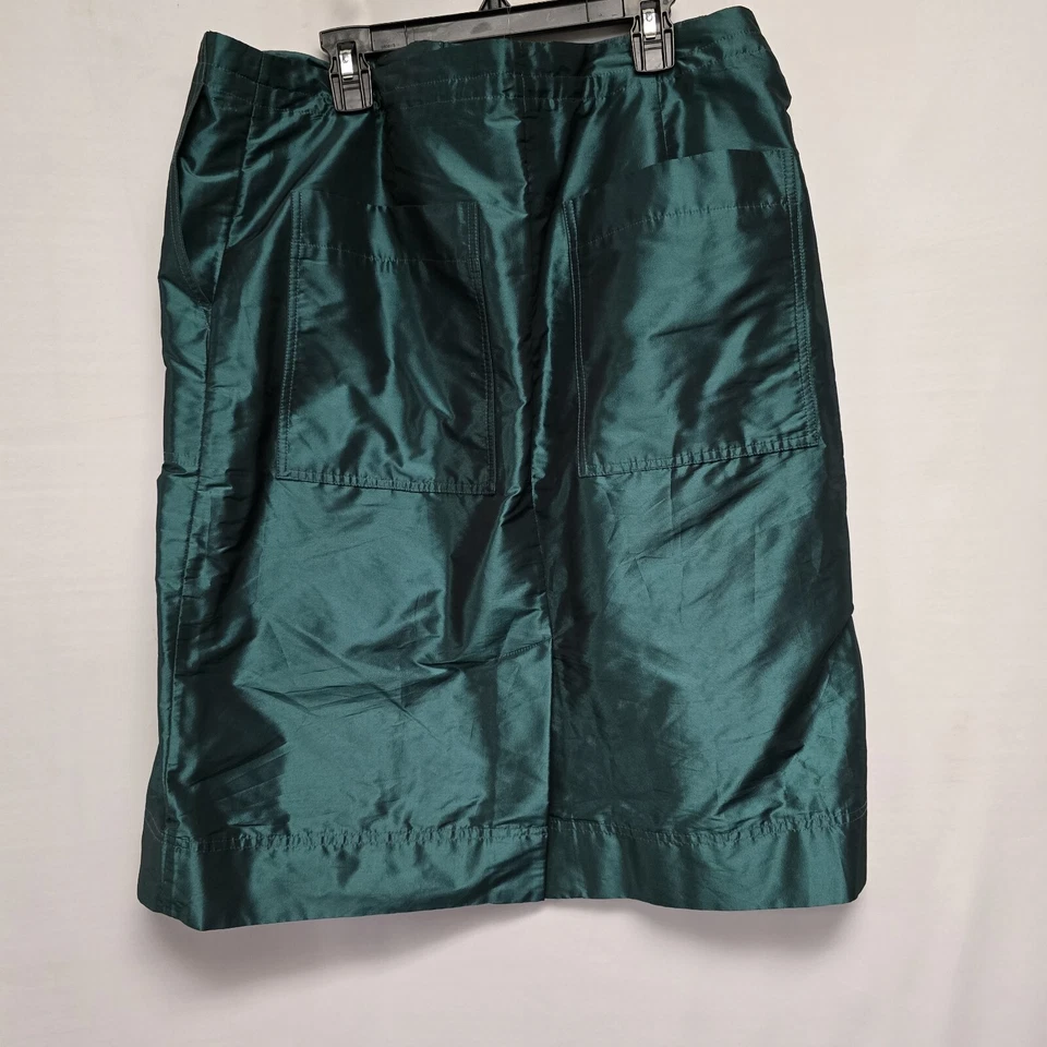 Tibi Skirt Tibi Cargo Skirt Taffeta Penna Dark Blue/Green Sz. 12 Y2K 2000's - Image 3 of 3
