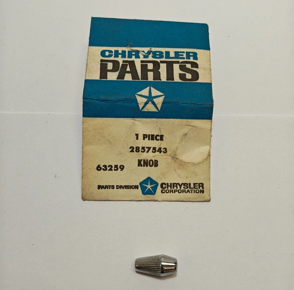 1967-1972 Chrysler 300 New Yorker Instrument Clock Panel Reset Knob 2857543 NOS. - Image 4 of 4