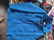 Bulwark Flame Resistant Long Coat / Parka - Blue, Men's Small, Great condition