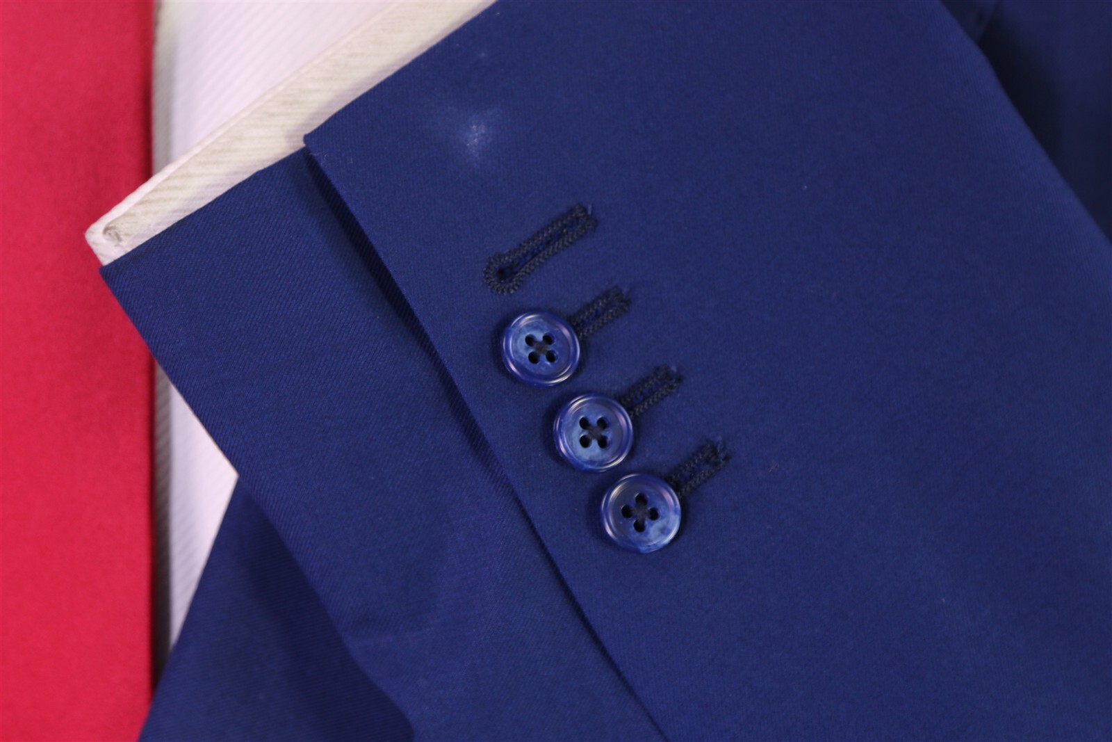 Custom Made! Solid Royal Blue 2-Btn Peak Lapel Wo… - image 7