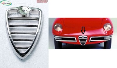 Alfa Romeo Spider Duetto center grill (1966-1969) by stainless