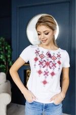 Ukrainian Embroidered cross stitch boho style Shirt Vyshyvanka for woman