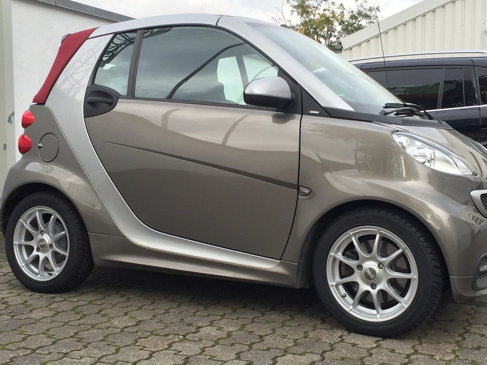 smart 451 Winterräder DBV Bali silber Alufelgen Wintereifen Hankook ABE - Bild 4 von 4