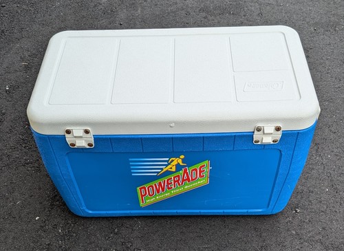Vintage 90's Powerade Coleman PolyLite 48 QT Cooler Red White Model 5286B *USA* - Picture 4 of 10