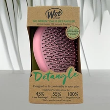 Wet Brush Go Green Palm Detangler - Pink, Watermelon Oil Infused Cushion