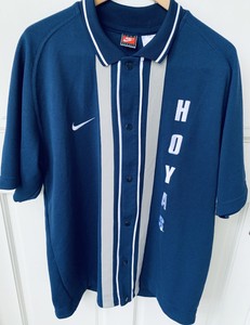 Nike-Authentic-Georgetown-Hoyas-Rare-Vtg-Shooting-Shirt-Warmup-LARGE