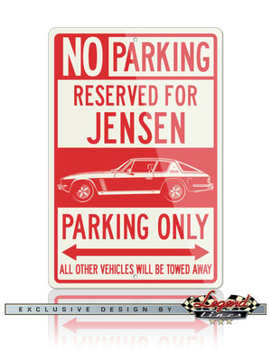 Jensen Interceptor FF Reserved Parking Only Sign - Size: 12x18 or 8x12 Aluminum