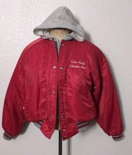 Vintage Union Pacific Columbia River Nylon Jacket Wearguard XL W/ZIP UP HOODIE