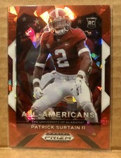 2021 Panini Prizm DP Patrick Surtain II Red Cracked Ice All-American RC #199
