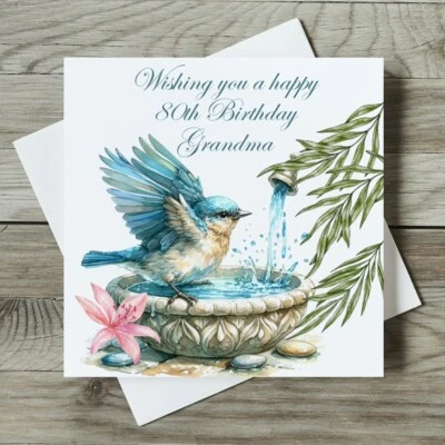 CREATED BY MRS WINDSOR Personalised 60th 70th 80th 90th 100th Birthday Card Female Nan Mum Sister Aunt