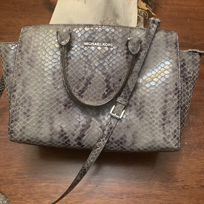 snakeskin satchel