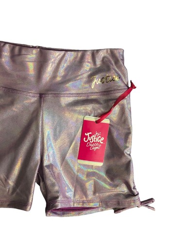 Justice Cinch Corto Gimnasia Cheer Dance Púrpura Niñas XL ($) - Imagen 4 de 4