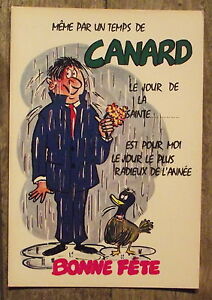 Carte Postale Temps De Canard Bonne Fete Humour Vintage Ebay