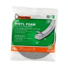 Vinyl Foam Tape - Closed Cell - Moderate Compression, 3/8" W, 3/16" Thick,