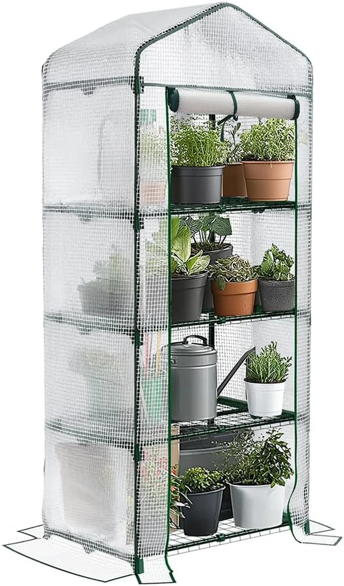 Serra Da Giardino DIVCHI 4 Livelli – Ampia E Portatile Con Copertura E Porta A Cerniera – Per Esterno, Patio E Balcone