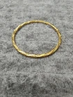 Vintage Monet L Costume Jewelry Gold Toned Braided Twist Bangle Bracelet 8"