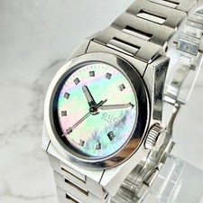 GUCCI Watch Pantheon Stainless 10P Diamond Shell Dial Authentic From Japan