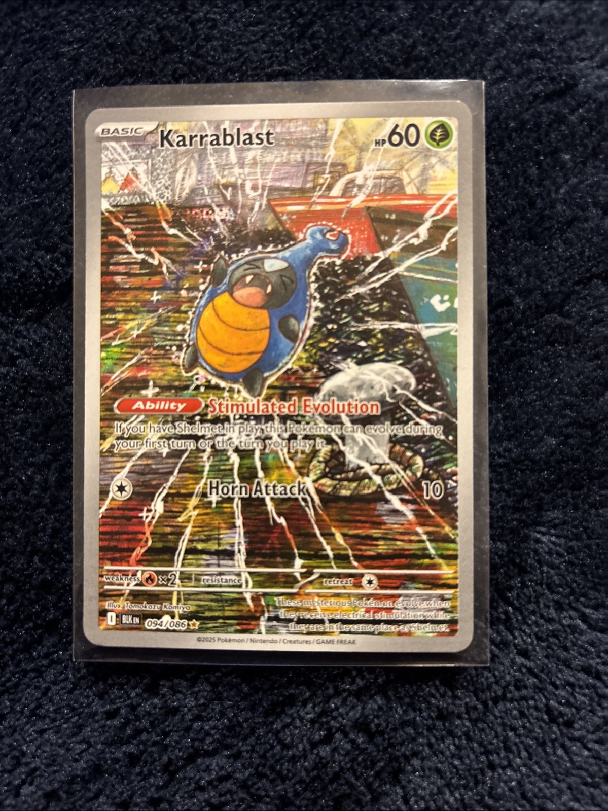 Karrablast 94/86 BW Black Bolt Full Art Secret Illustration Rare Pokémon Card NM