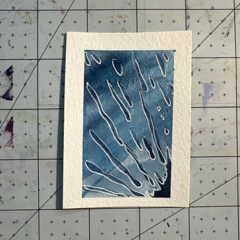 ACEO Original Art Card – Oil Pastel Abstract – 1K to OK #097