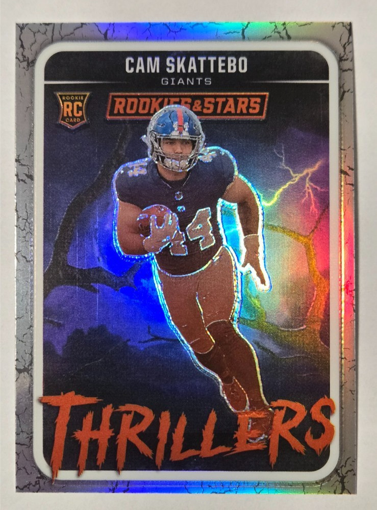 2025 Panini Rookies & Stars Cam Skattebo #26 Thrillers Silver Prizm NY Giants