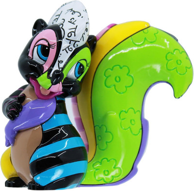 Disney Britto Bambi Flower Coy Pose Miniature Figurine, 3 Inch, Multicolor