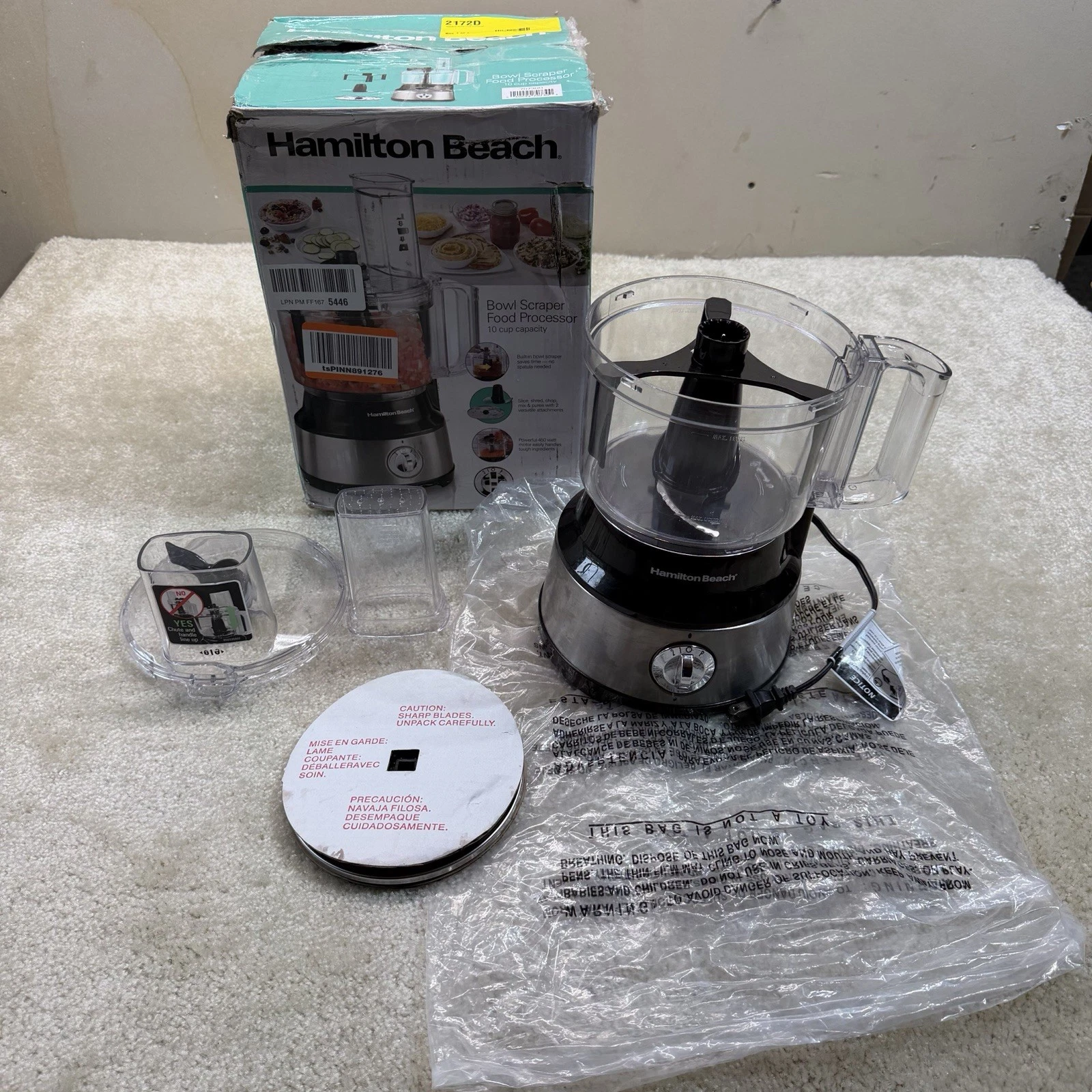 Hamilton Beach 70730 10 Cup Food Processor with Bowl Scraper Black & Stainless
Opens in a new window