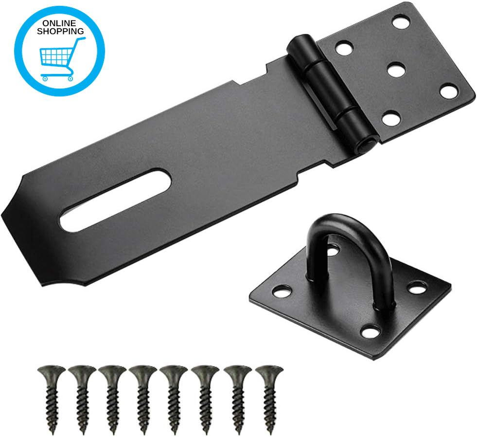 Stainless Steel Padlock Hasp and Staple Heavy Duty Shed Lock Hasp 4 Inch Shed Do