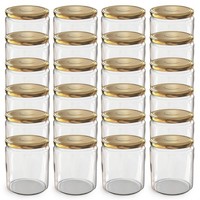 Oputec 24X 405 Ml EinmachgläSer Schraubdeckel Gold MarmeladengläSer SturzgläSer