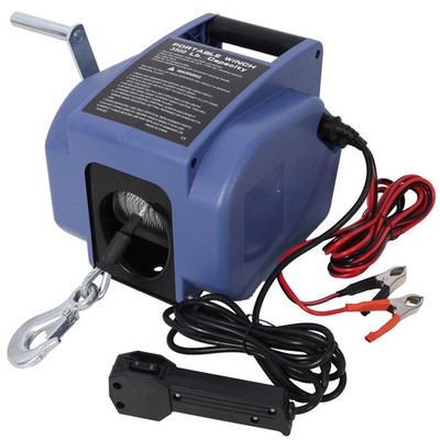 Powerful 12V Electric Winch, 5000lbs Marine Pull, Galvanized Wire Rope, Remote &
