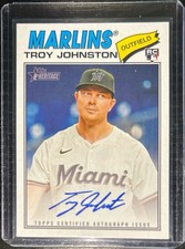 2026 Topps Heritage Real One Auto Troy Johnston RC Rookie #ROA-TJ Marlins RM90