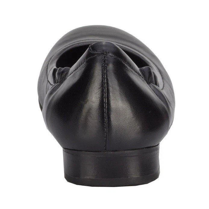 Zapatos planos de ballet Ros Hommerson Tess para mujer punta redonda sin cordones cuero negro 8,5 W Foto 4 de 4