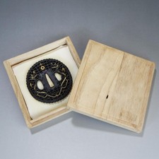 Nanban Tsuba Dragon Scroll Openwork Mokume Inlay Antique Showa Vintage