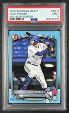 JOJO PARKER PSA 9 2025 BOWMAN DRAFT #BD-8 SKY BLUE BORDER 1ST PROSPECT 295/499